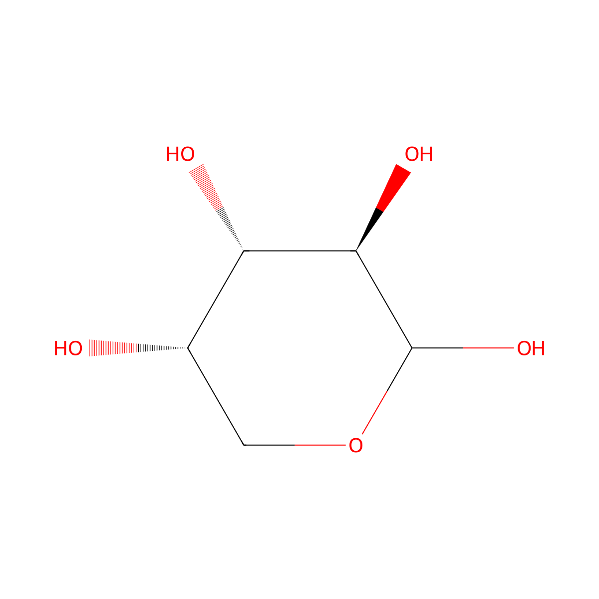 L-Arabinose molecular structure, CAS 5328-37-0