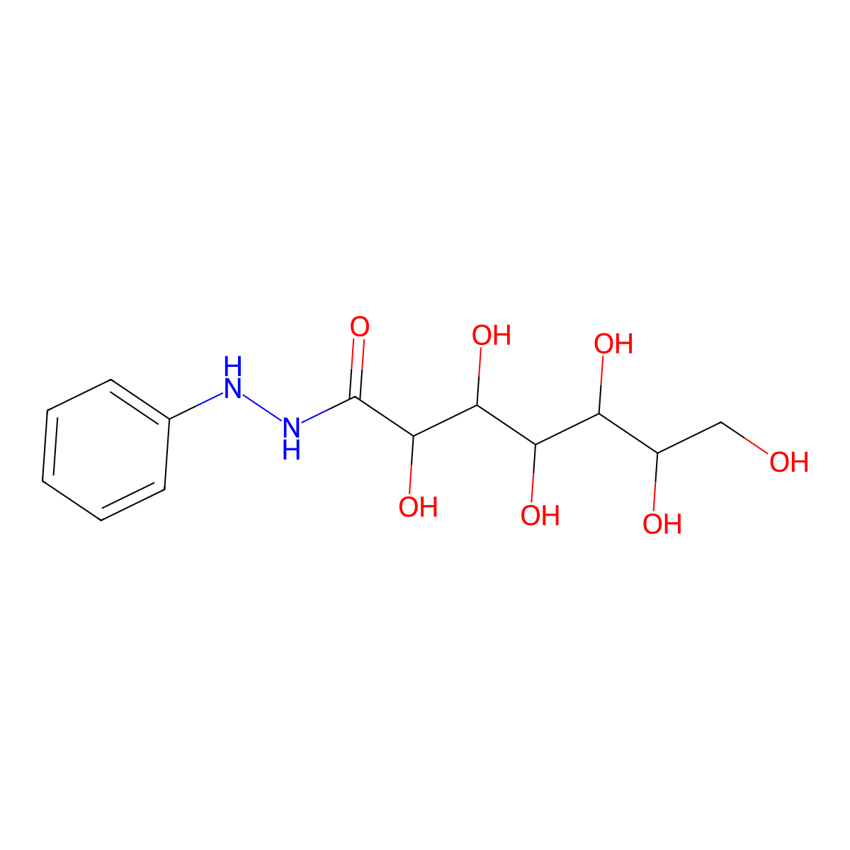 2,3,4,5,6,7-Hexahydroxy-heptanoic acid N'-phenyl-hydrazide molecular structure, CAS 5328-45-0
