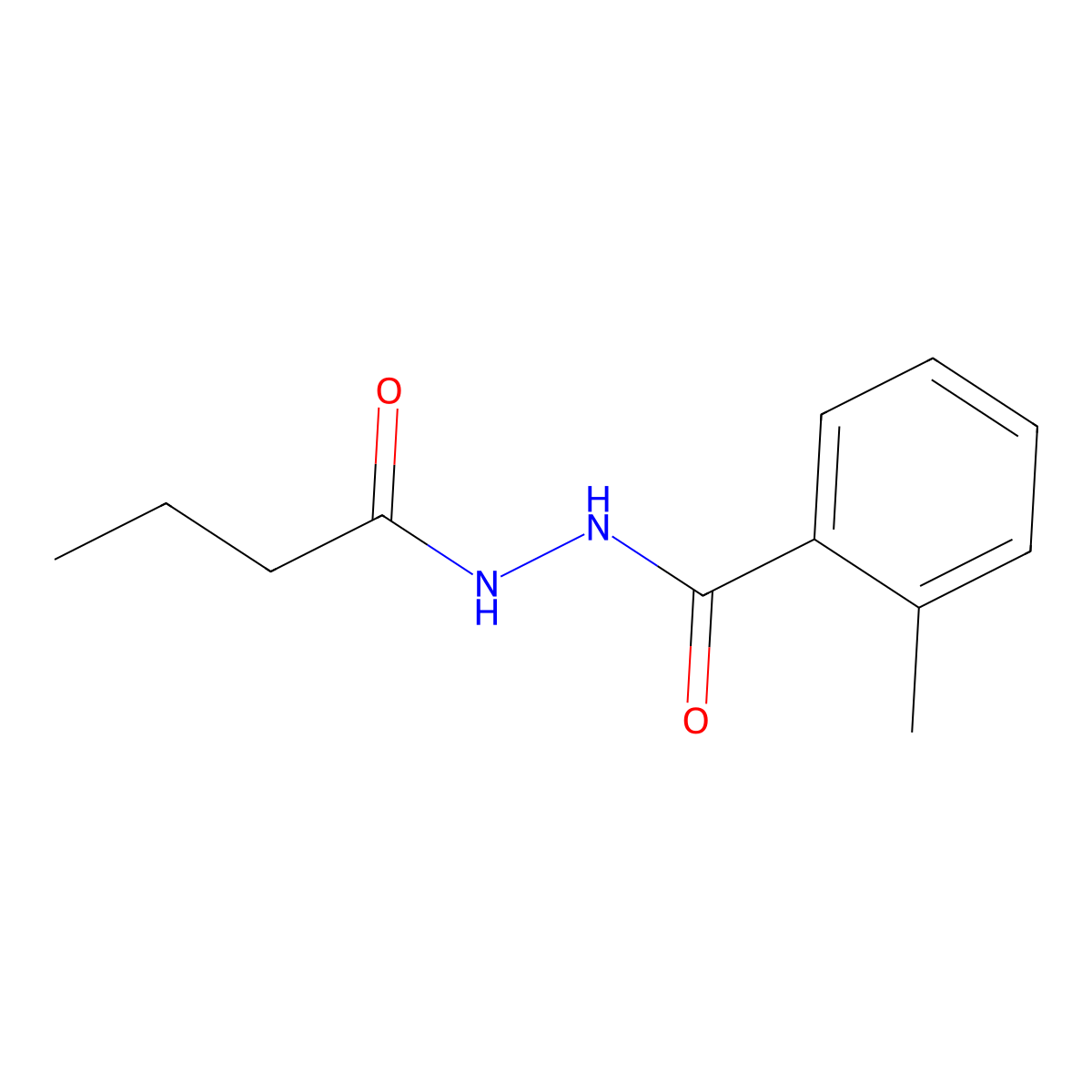 N'-butanoyl-2-methylbenzohydrazide molecular structure, CAS 5328-51-8