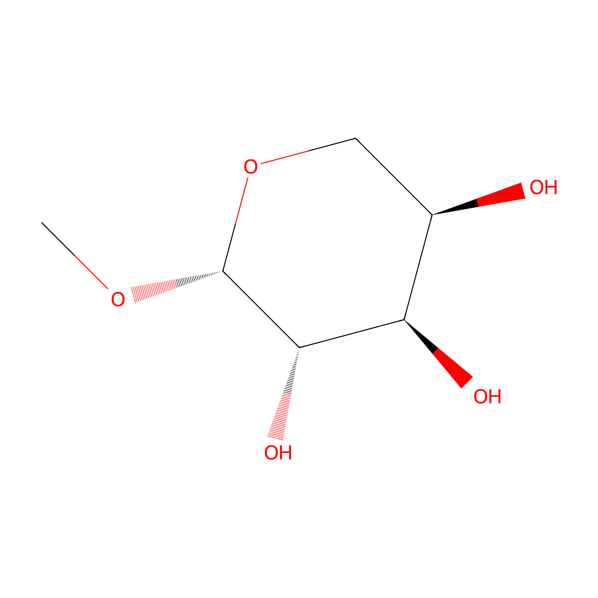 Methyl beta-D-arabinopyranoside molecular structure, CAS 5328-63-2