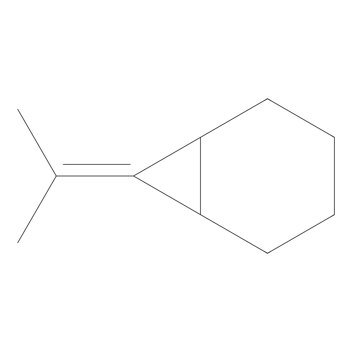 7-(1-Methylethylidene)bicyclo(4.1.0)heptane molecular structure, CAS 53282-47-6