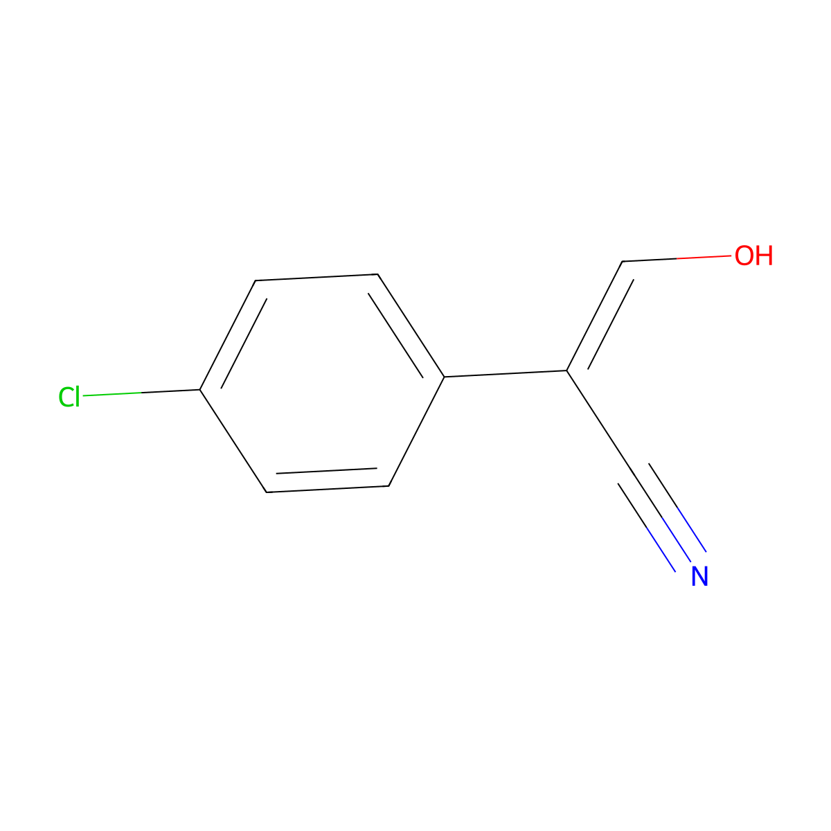 2-(4-Chlorophenyl)-3-hydroxyprop-2-enenitrile molecular structure, CAS 53283-56-0