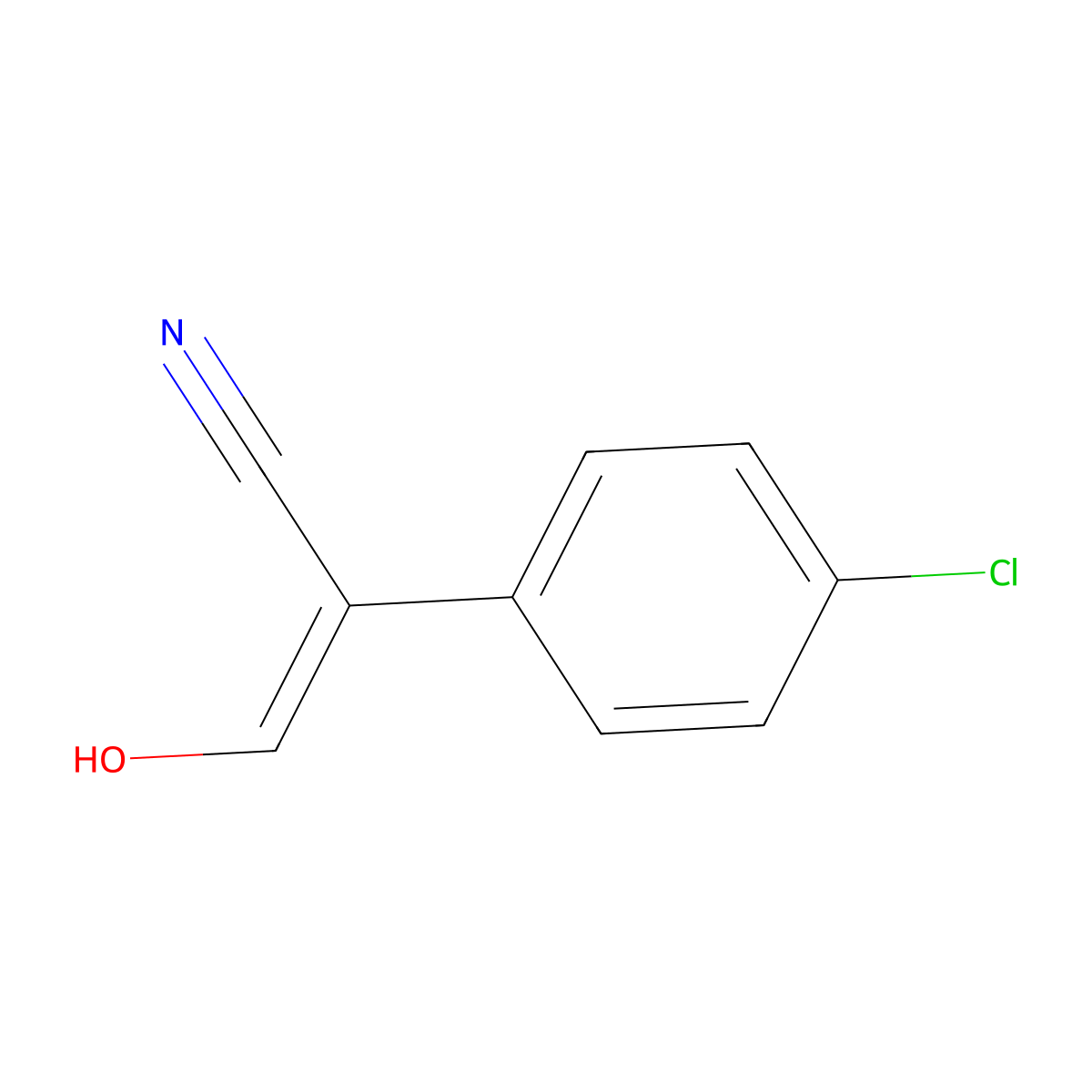 2-(4-Chlorophenyl)-3-hydroxyprop-2-enenitrile molecular structure, CAS 53283-56-0