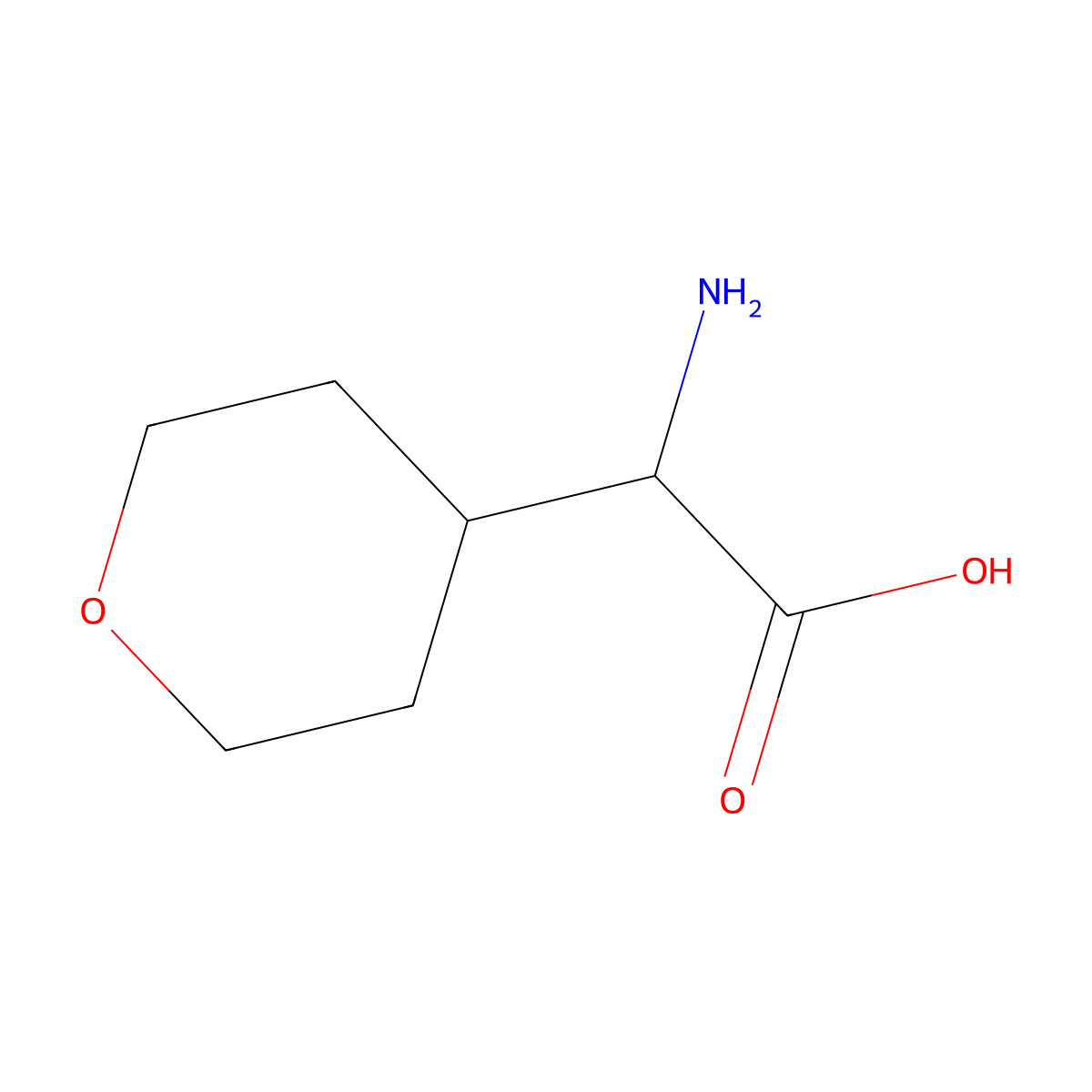 4'-Tetrahydropyranylglycine molecular structure, CAS 53284-84-7