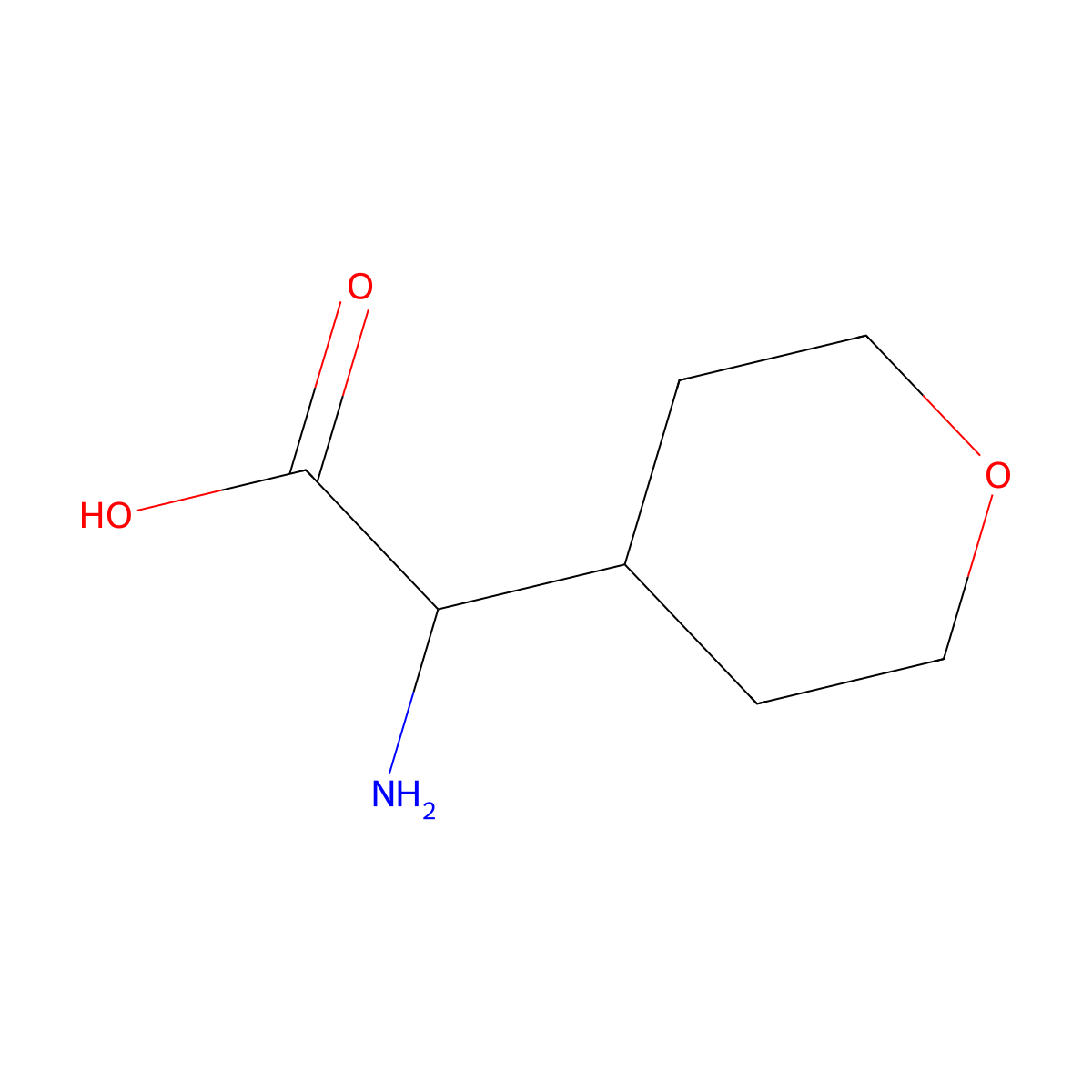 4'-Tetrahydropyranylglycine molecular structure, CAS 53284-84-7