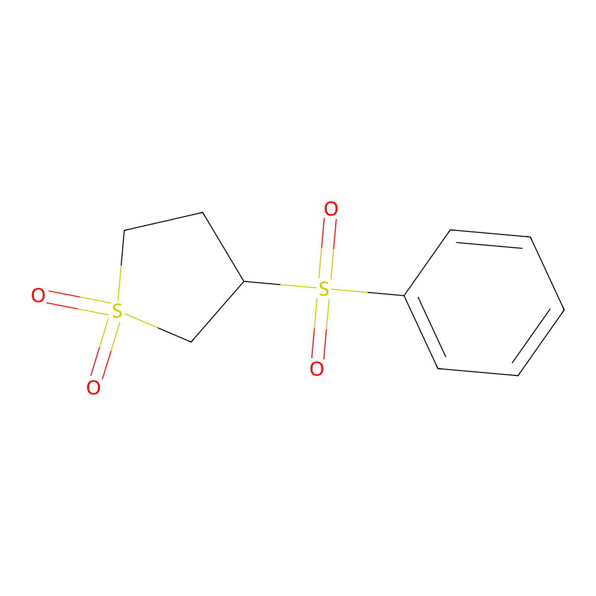 1,1-Dioxidotetrahydro-3-thienyl phenyl sulfone molecular structure, CAS 53287-31-3