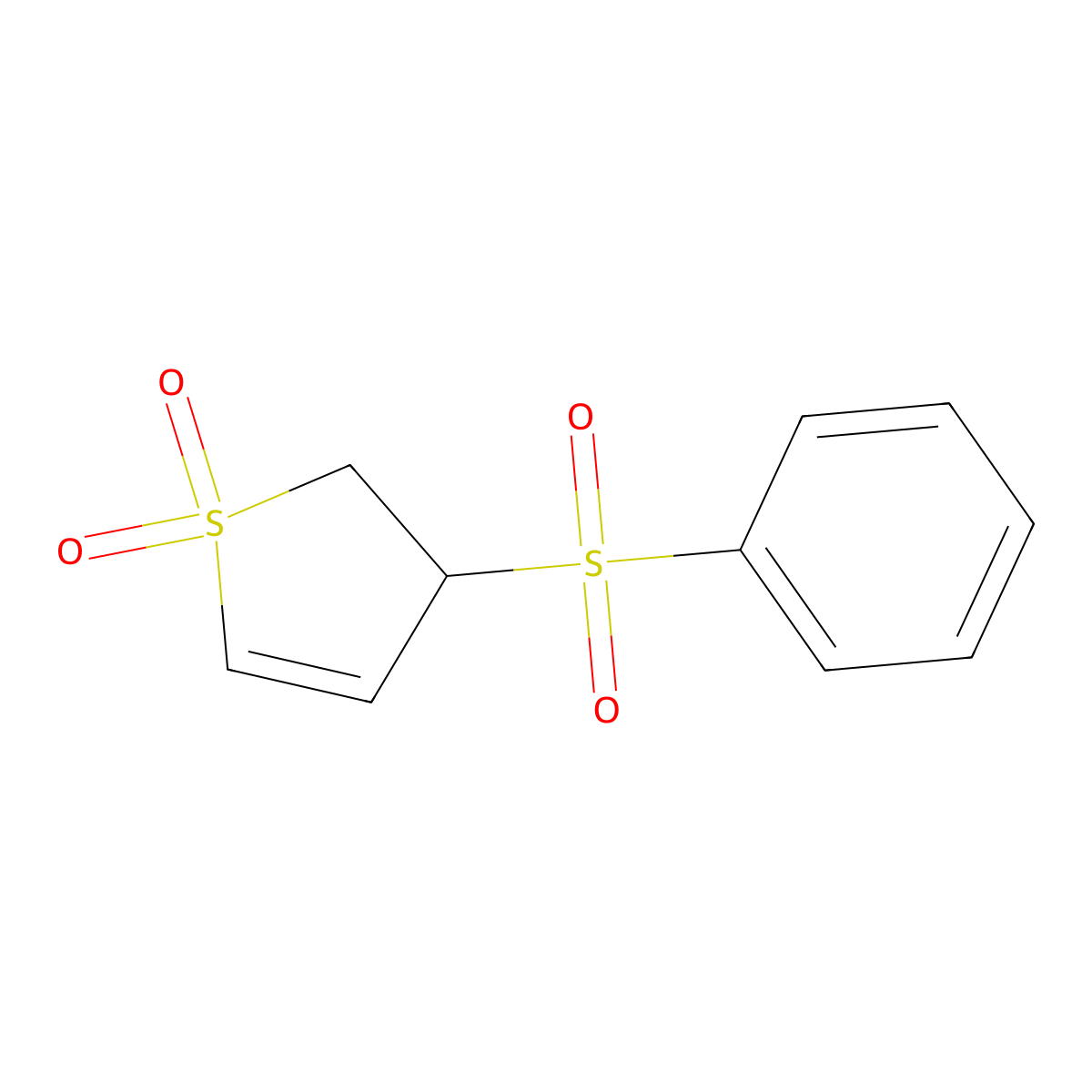 3-Benzenesulfonyl-2,3-dihydro-thiophene 1,1-dioxide molecular structure, CAS 53287-36-8