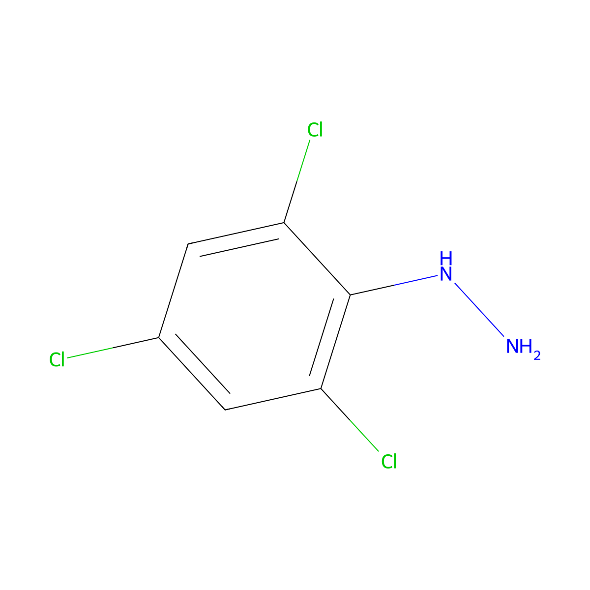 (2,4,6-Trichlorophenyl)hydrazine molecular structure, CAS 5329-12-4