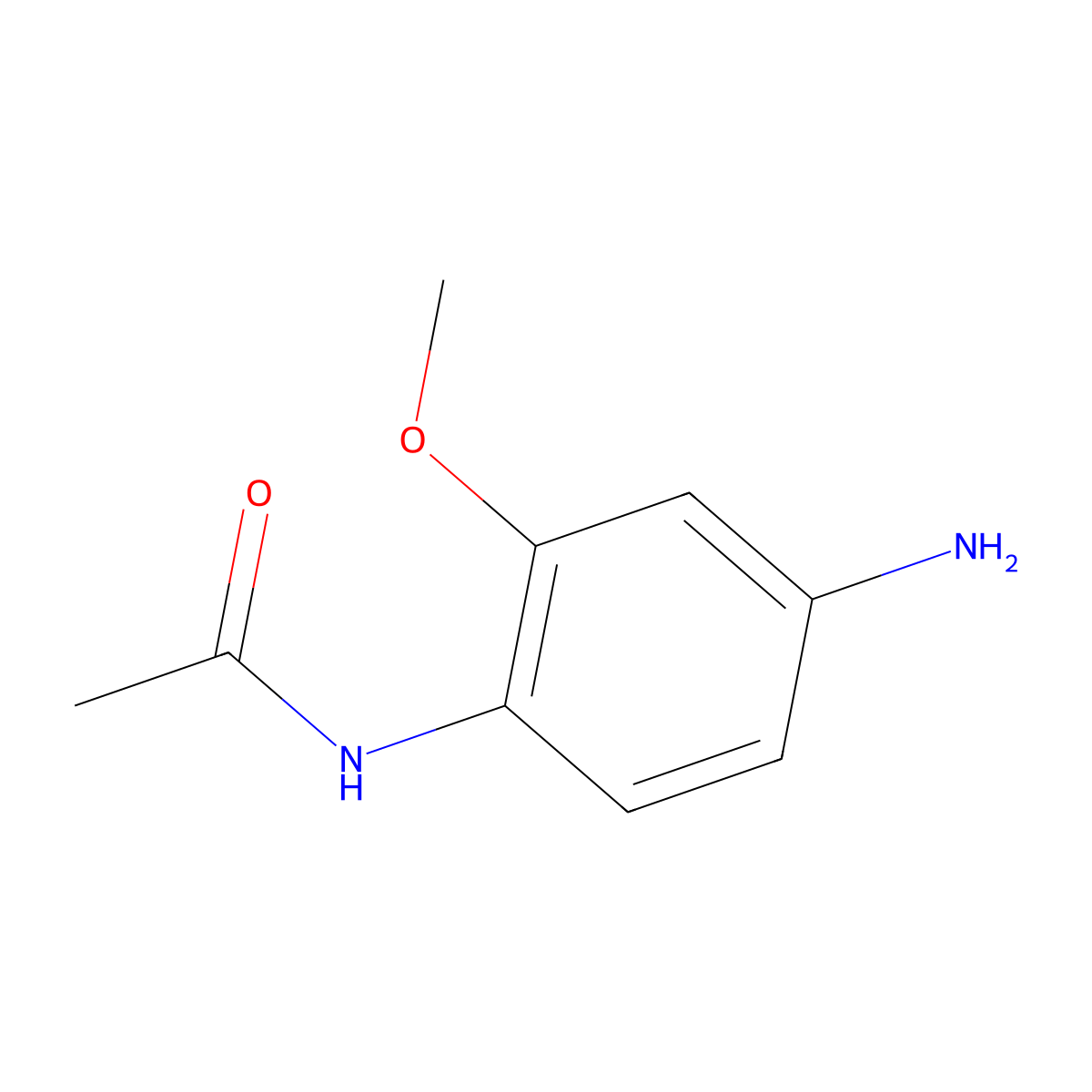 N-(4-amino-2-methoxyphenyl)acetamide molecular structure, CAS 5329-15-7