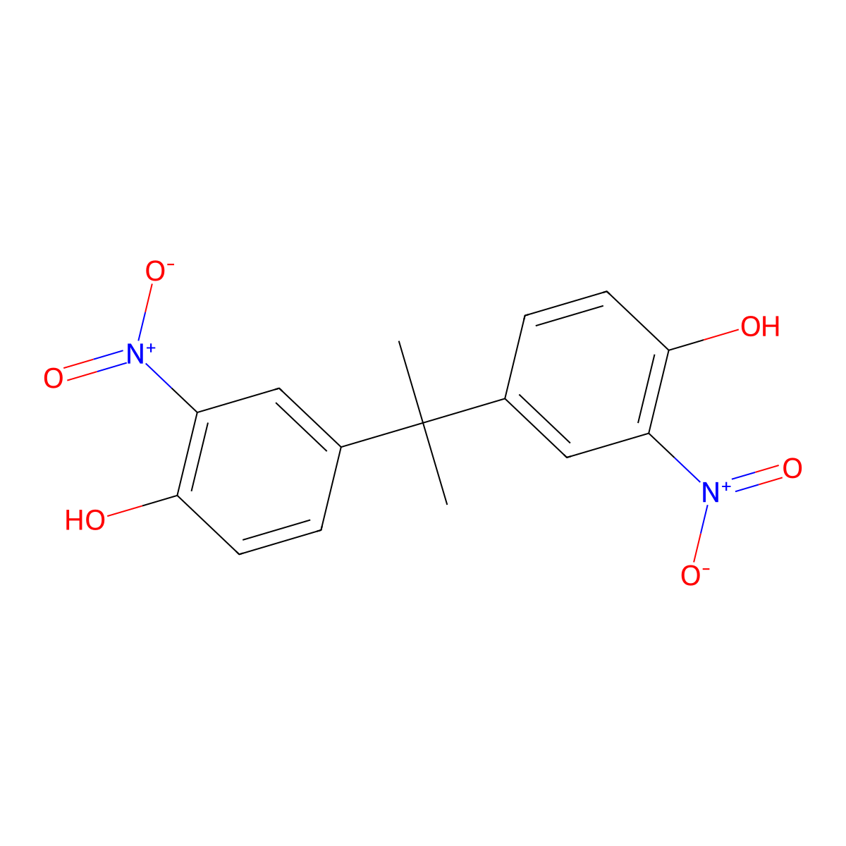 3,3'-Dinitrobisphenol A molecular structure, CAS 5329-21-5