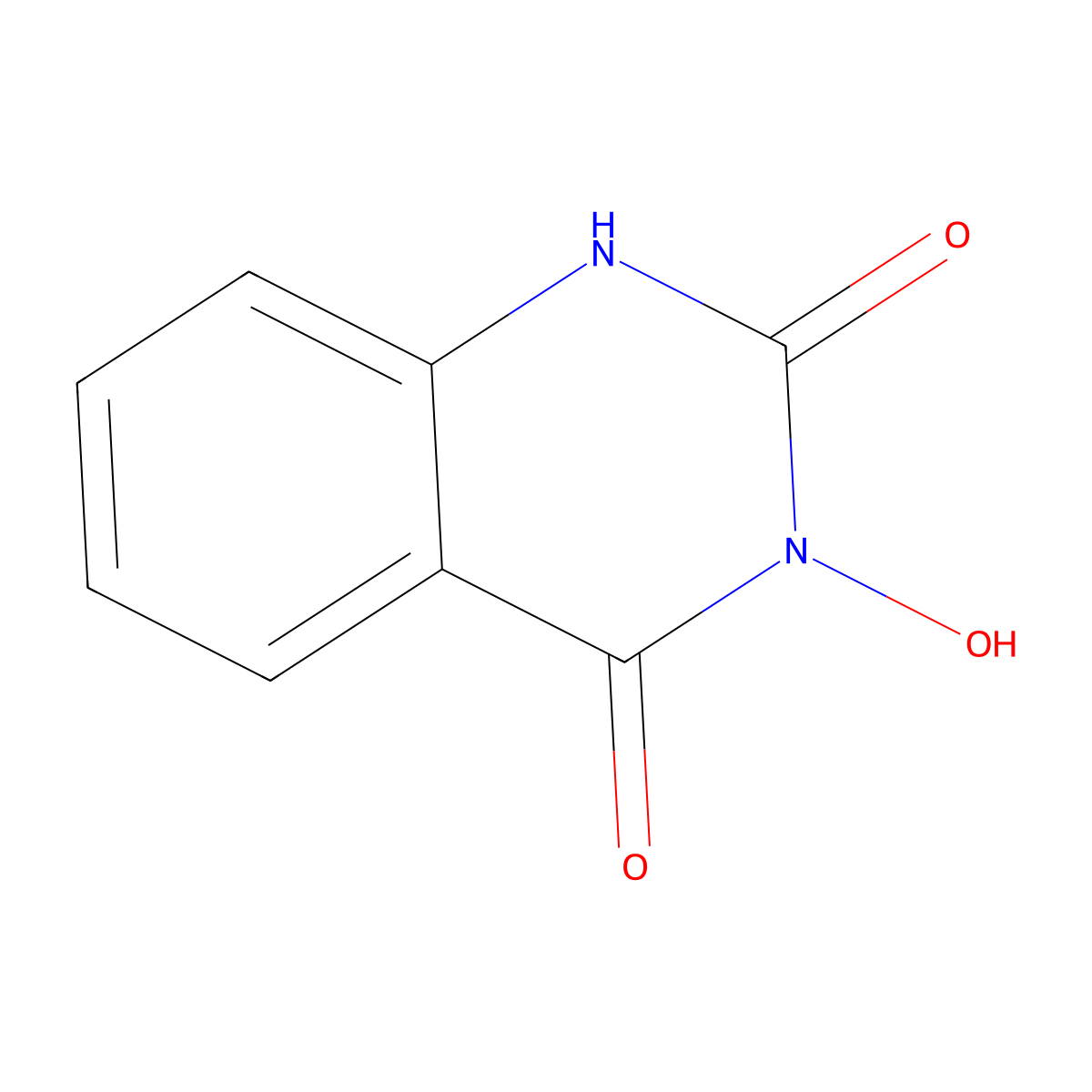 3-Hydroxy-1,2,3,4-tetrahydroquinazoline-2,4-dione molecular structure, CAS 5329-43-1