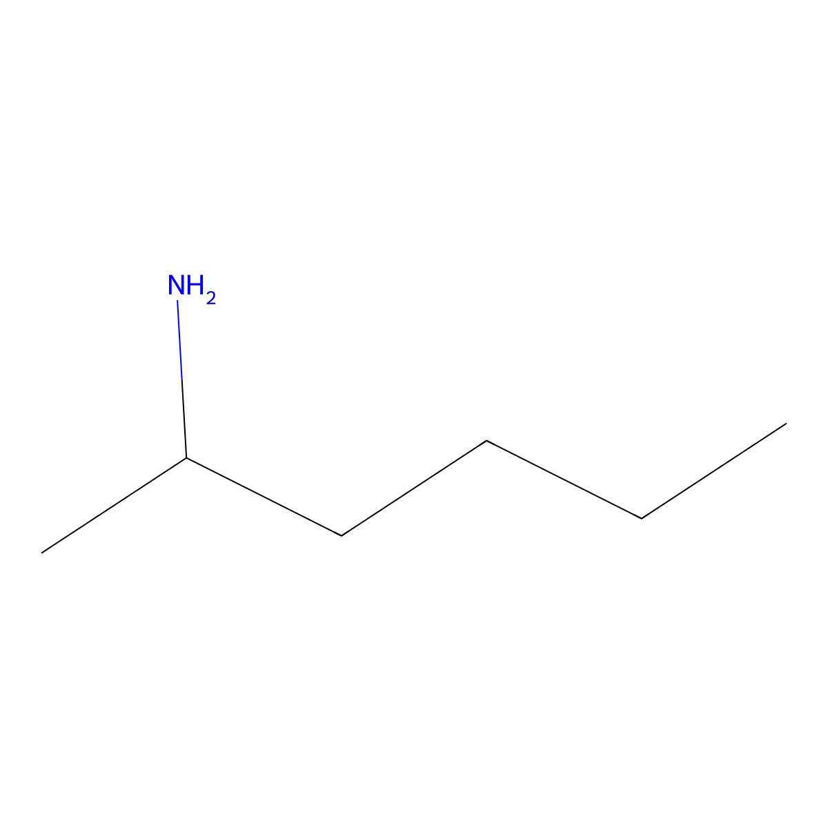 2-Hexanamine molecular structure, CAS 5329-79-3