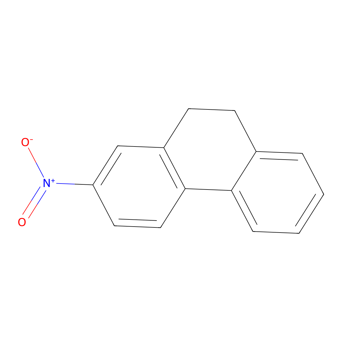2-Nitro-9,10-dihydrophenanthrene molecular structure, CAS 5329-87-3