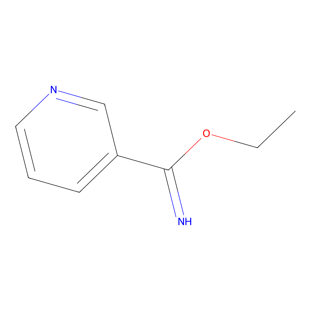 3-Pyridinecarboximidic acid, ethyl ester molecular structure, CAS 53292-65-2