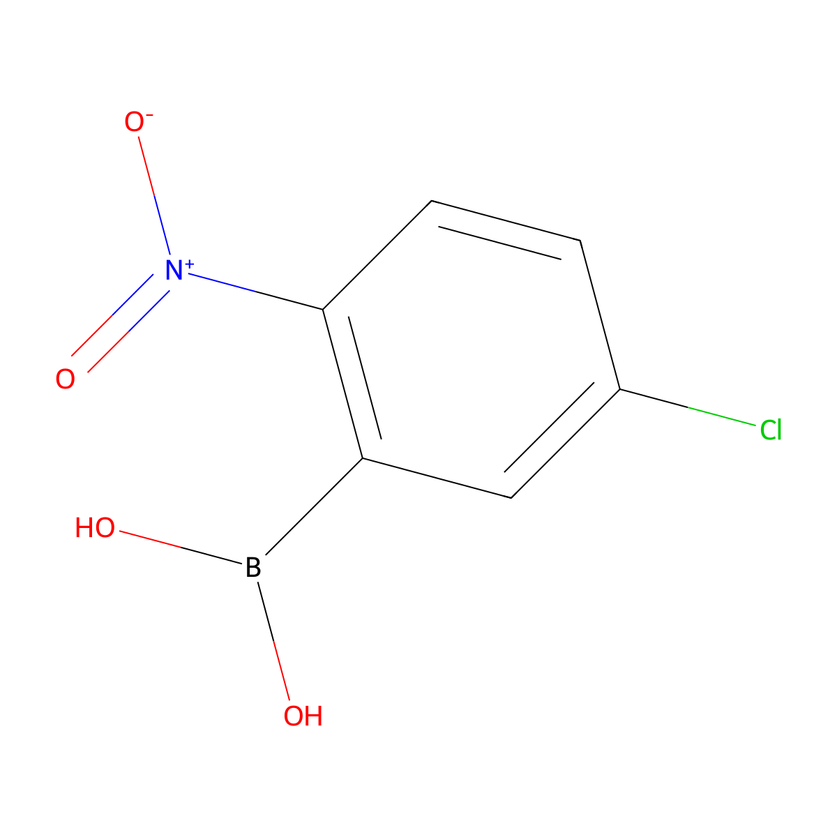 5-Chloro-2-nitrophenylboronic acid molecular structure, CAS 532924-25-7