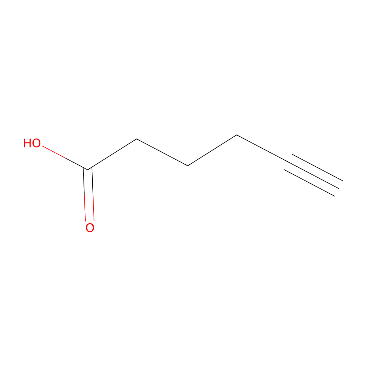 5-Hexynoic acid molecular structure, CAS 53293-00-8