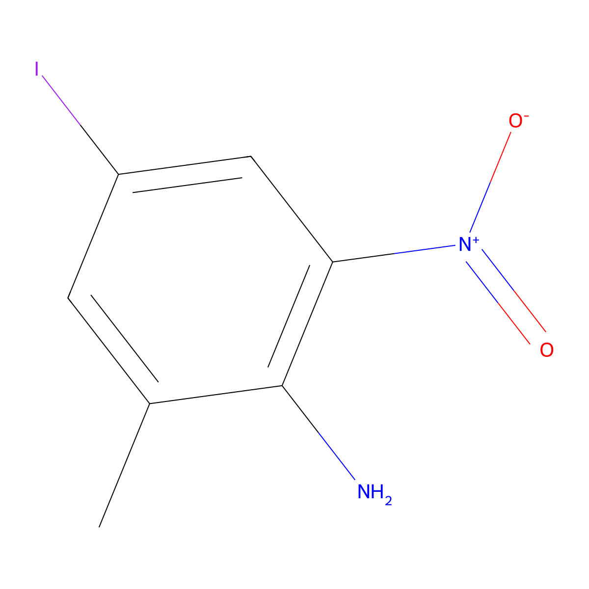 4-Iodo-2-methyl-6-nitroaniline molecular structure, CAS 532934-93-3