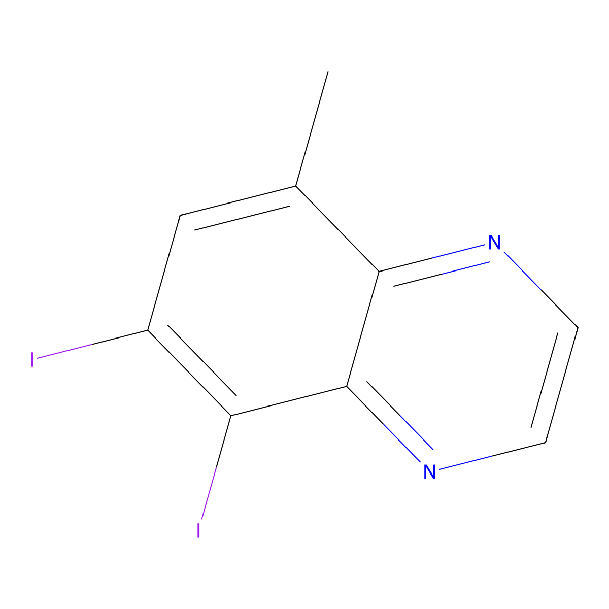 5,6-Diiodo-8-methylquinoxaline molecular structure, CAS 532935-01-6