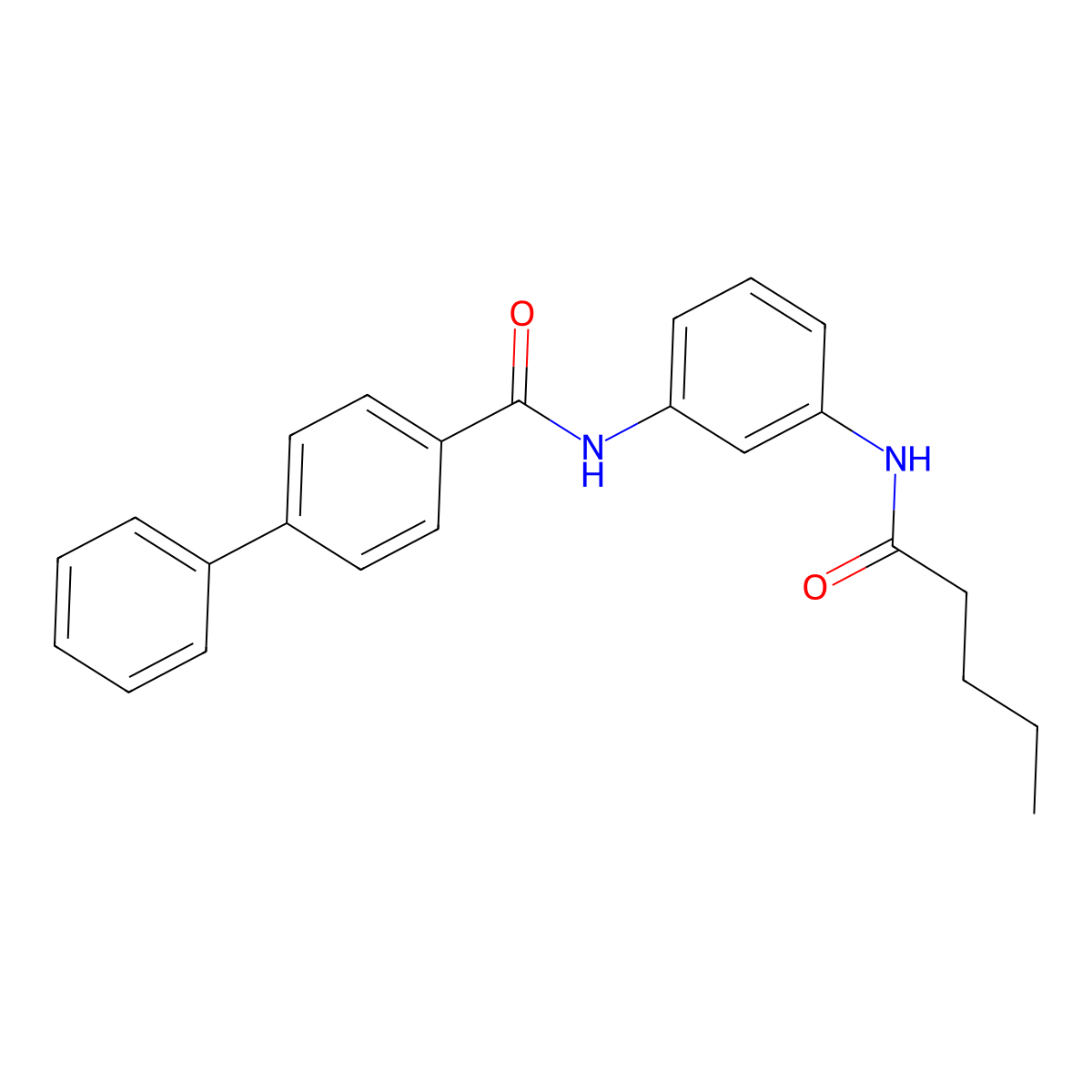 N-[3-(pentanoylamino)phenyl]-4-phenylbenzamide molecular structure, CAS 532938-14-0