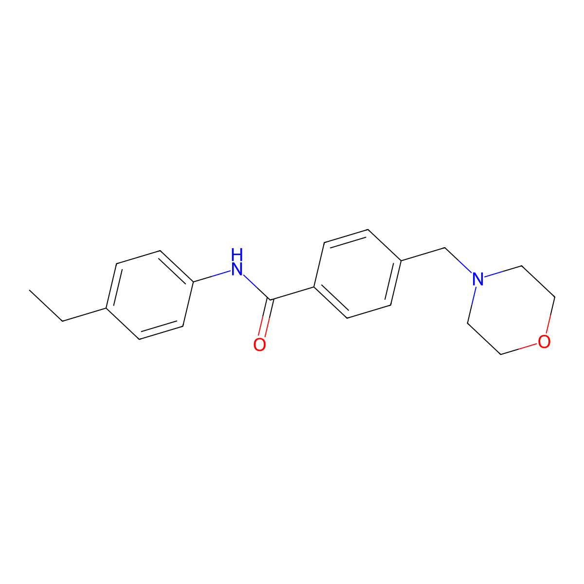N-(4-ethylphenyl)-4-(morpholin-4-ylmethyl)benzamide molecular structure, CAS 532940-25-3