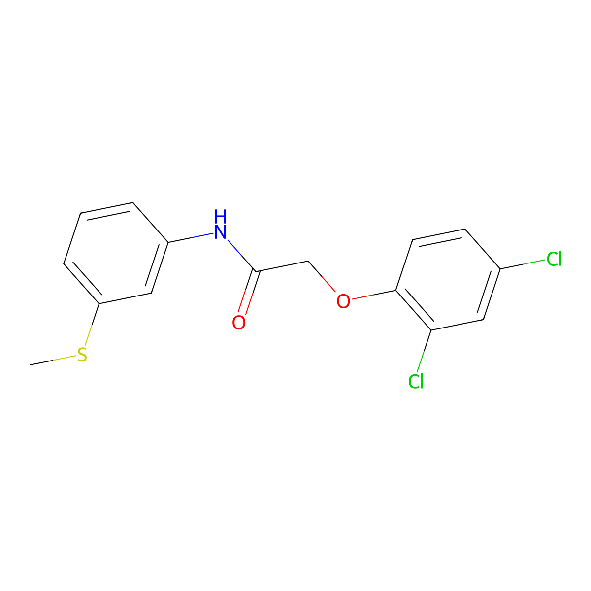 2-(2,4-dichlorophenoxy)-N-(3-methylsulfanylphenyl)acetamide molecular structure, CAS 532944-69-7