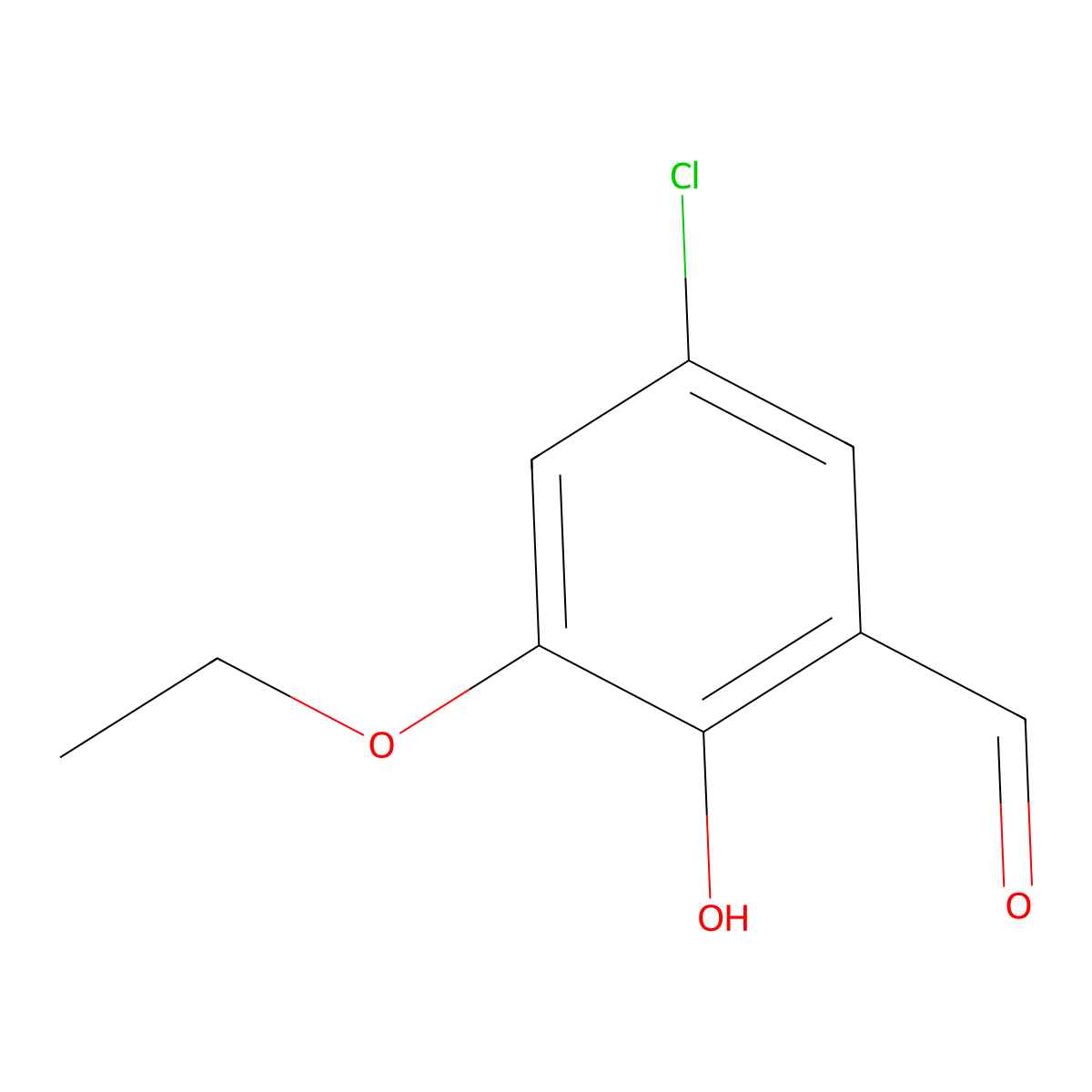5-Chloro-3-ethoxy-2-hydroxybenzaldehyde molecular structure, CAS 532944-74-4