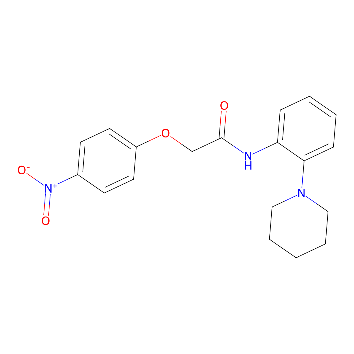 2-(4-nitrophenoxy)-N-[2-(piperidin-1-yl)phenyl]acetamide molecular structure, CAS 532945-48-5