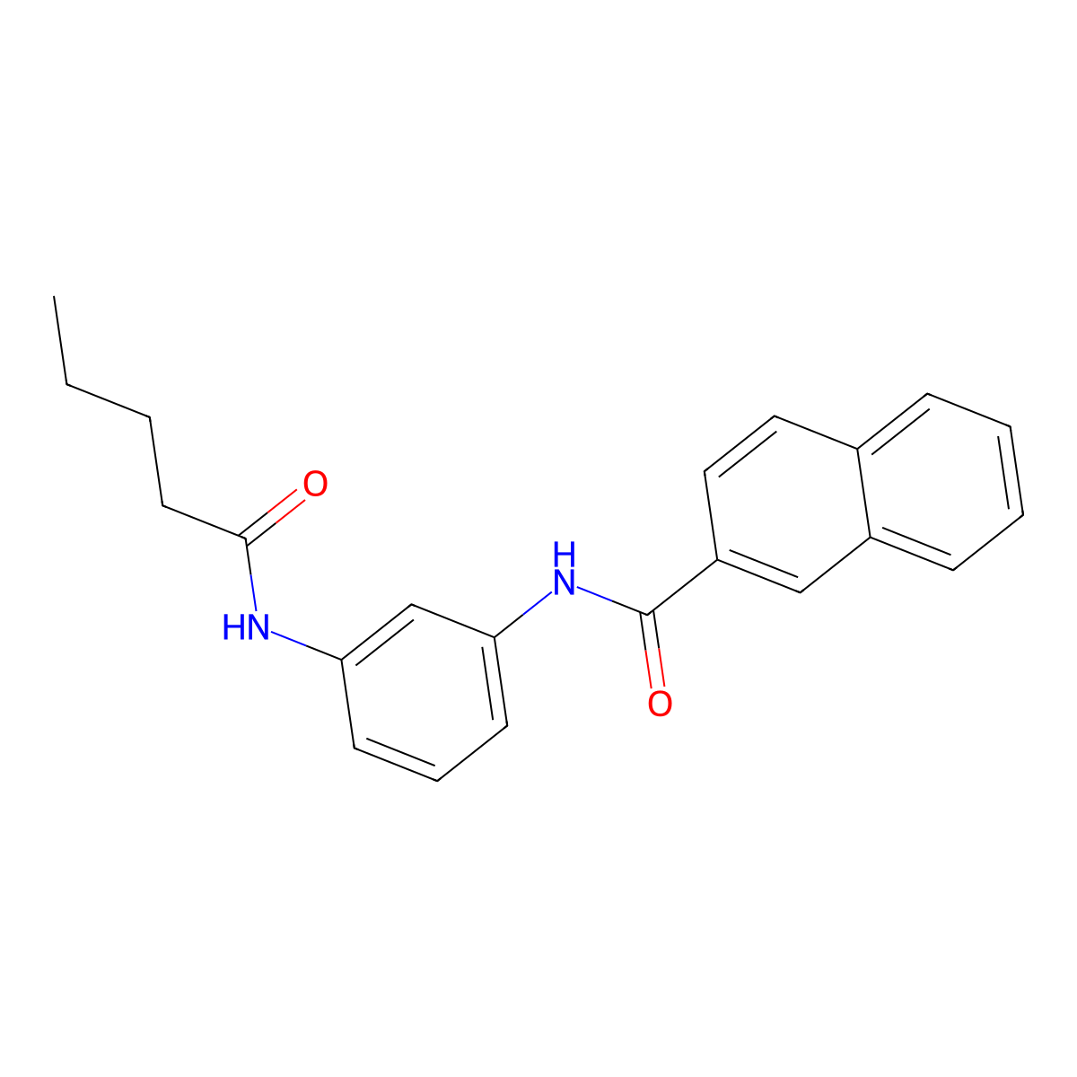 N-[3-(pentanoylamino)phenyl]naphthalene-2-carboxamide molecular structure, CAS 532947-41-4