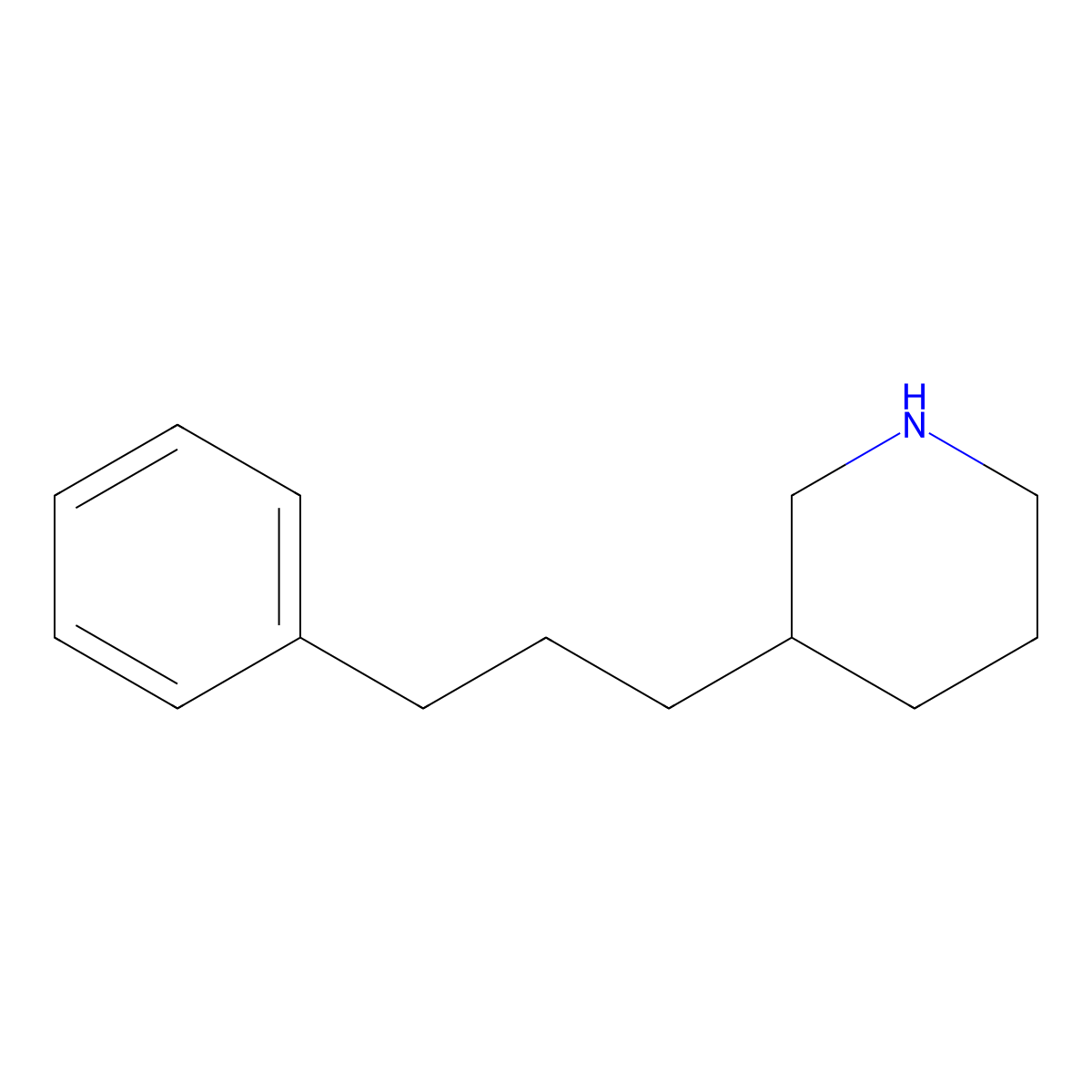 3-(3-Phenylpropyl)piperidine molecular structure, CAS 53295-96-8
