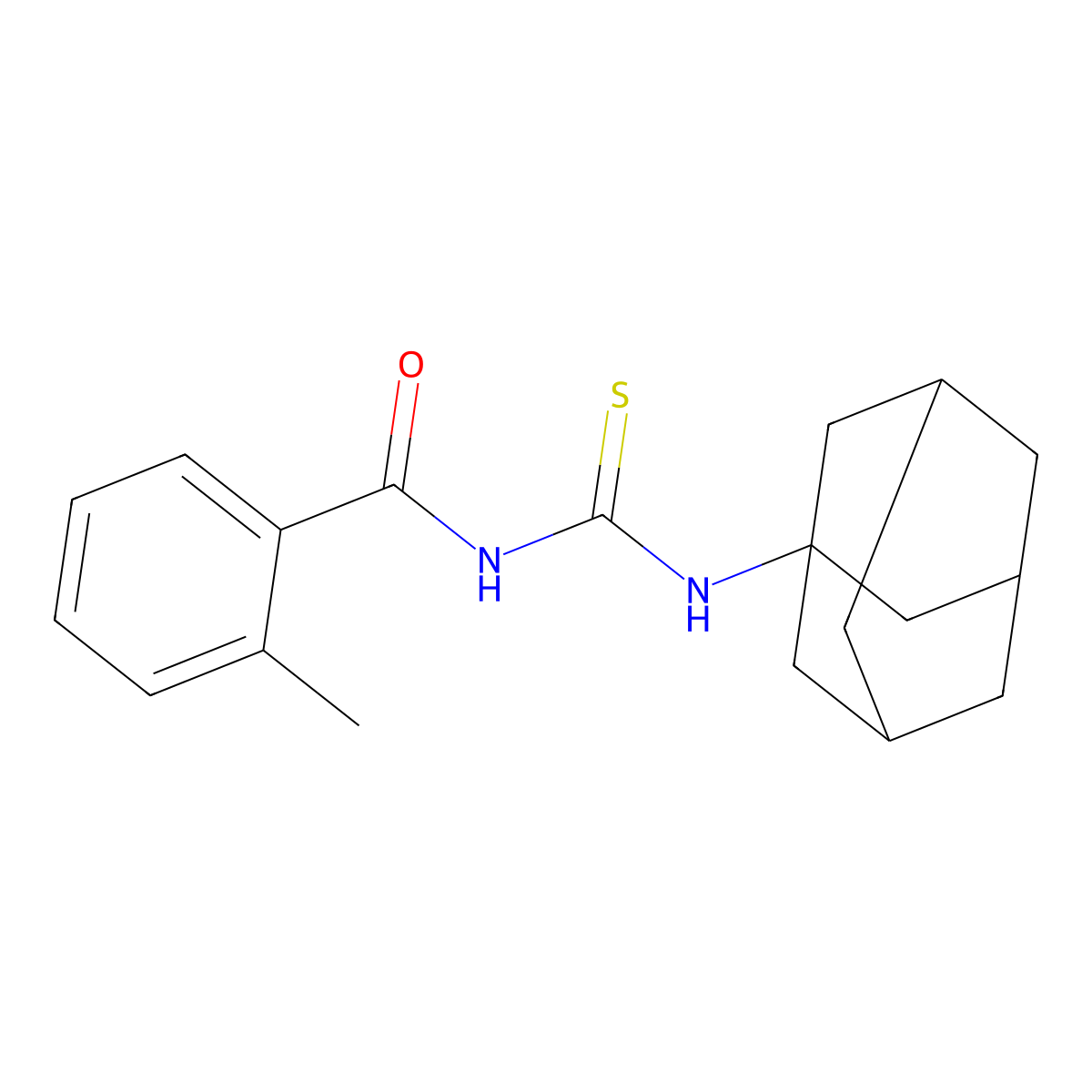 N-(1-adamantylcarbamothioyl)-2-methylbenzamide molecular structure, CAS 532951-43-2