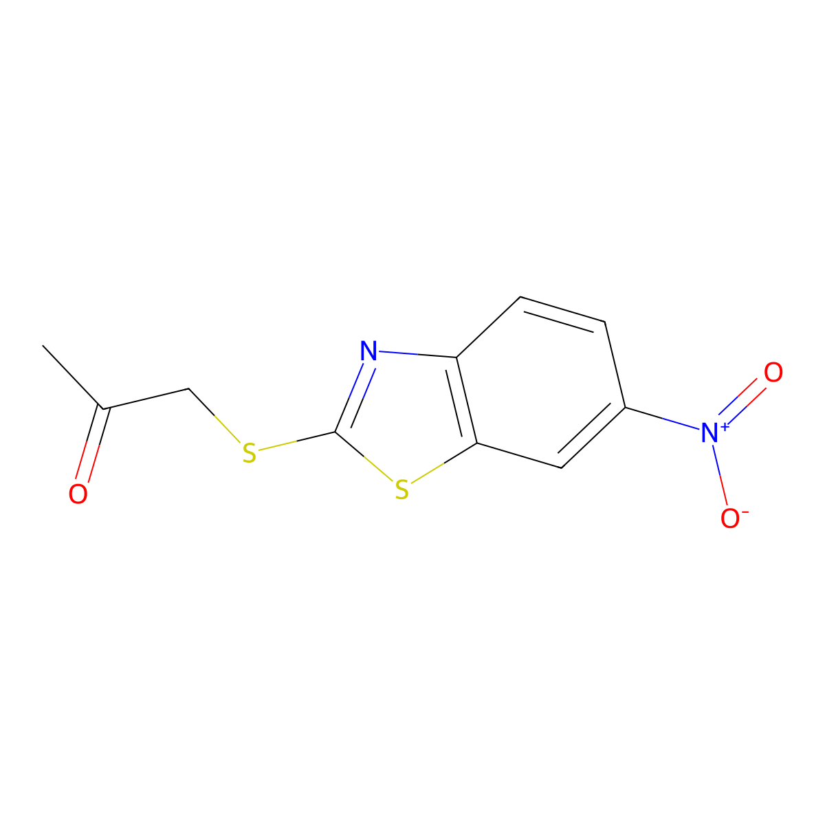 1-[(6-Nitro-1,3-benzothiazol-2-YL)thio]acetone molecular structure, CAS 532951-91-0