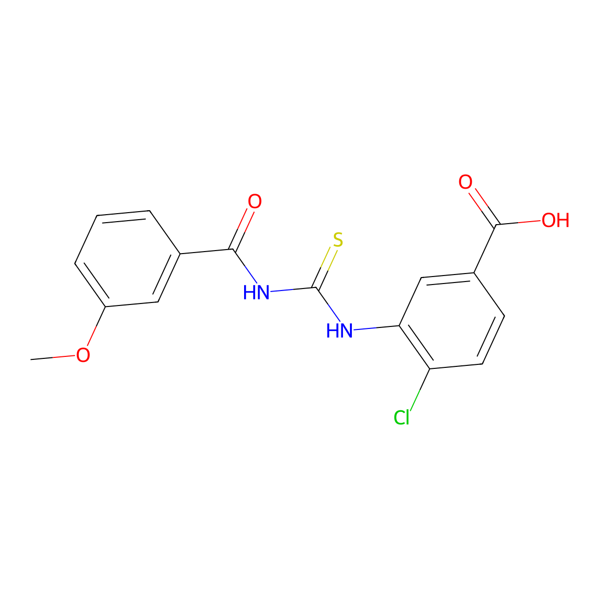 4-Chloro-3-[(3-methoxybenzoyl)carbamothioylamino]benzoic acid molecular structure, CAS 532954-01-1