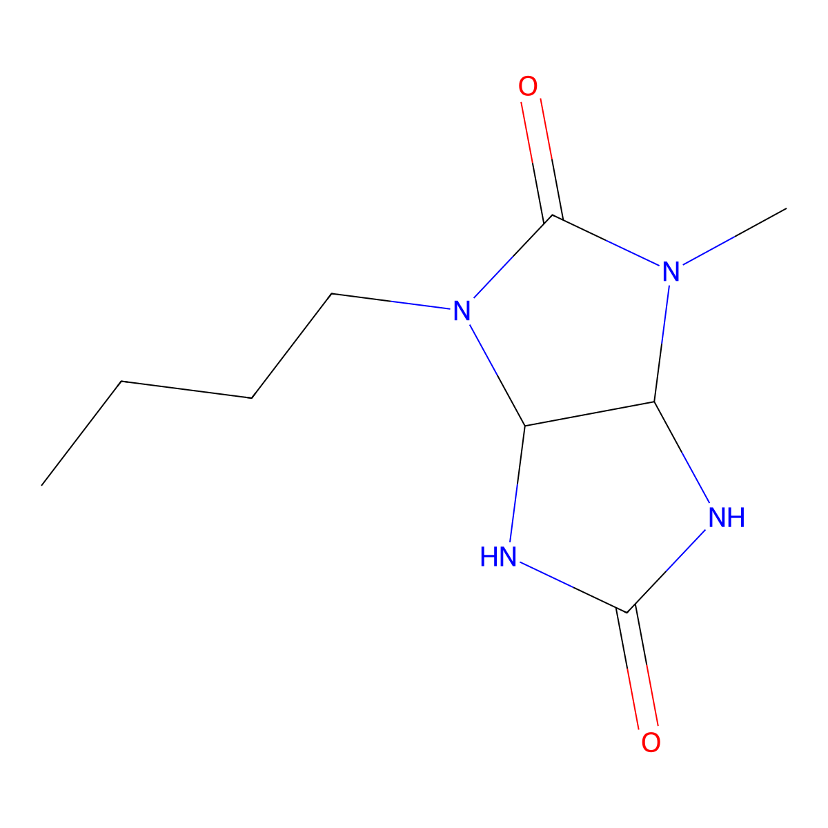 1-butyl-3-methyltetrahydroimidazo[4,5-d]imidazole-2,5(1H,3H)-dione molecular structure, CAS 532955-01-4