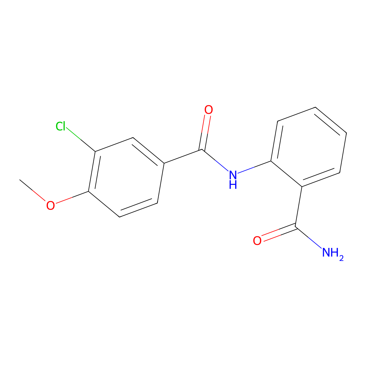 N-(2-carbamoylphenyl)-3-chloro-4-methoxybenzamide molecular structure, CAS 532957-20-3