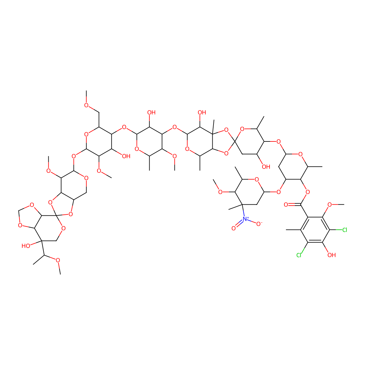 Everninomycin B molecular structure, CAS 53296-30-3