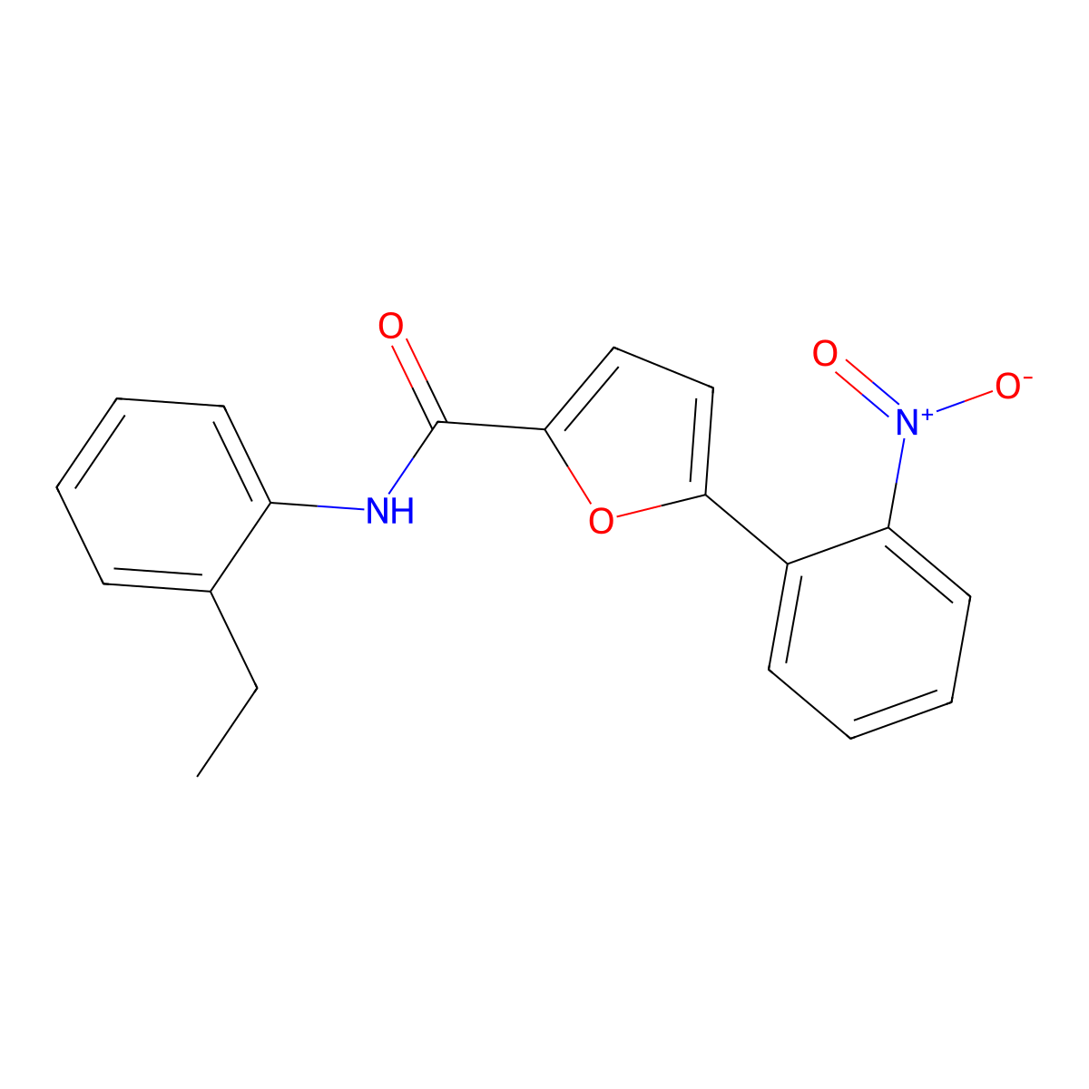 N-(2-ethylphenyl)-5-(2-nitrophenyl)furan-2-carboxamide molecular structure, CAS 532962-01-9
