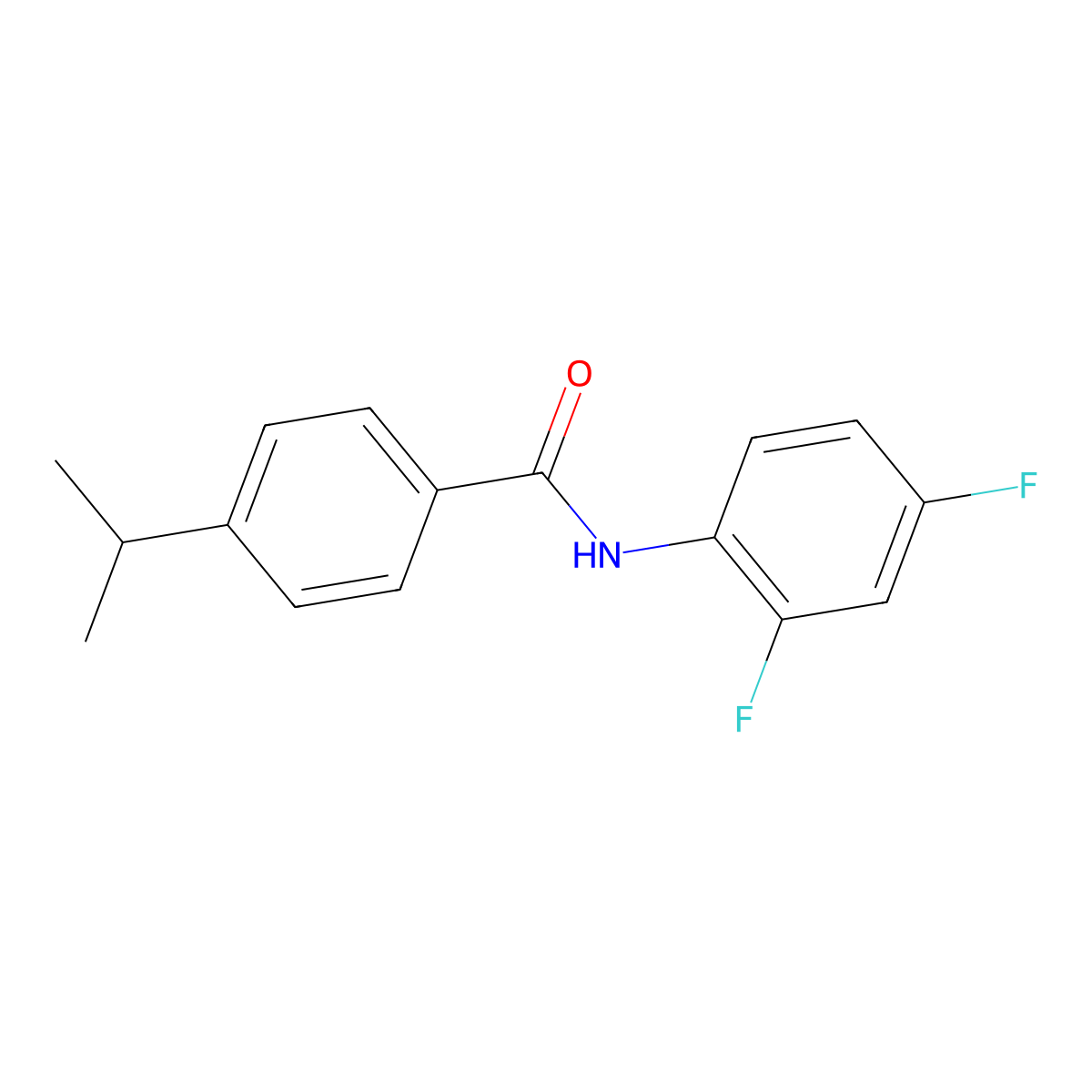 N-(2,4-difluorophenyl)-4-propan-2-ylbenzamide molecular structure, CAS 532962-52-0