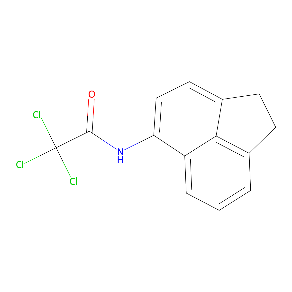 2,2,2-trichloro-N-(1,2-dihydroacenaphthylen-5-yl)acetamide molecular structure, CAS 532964-63-9