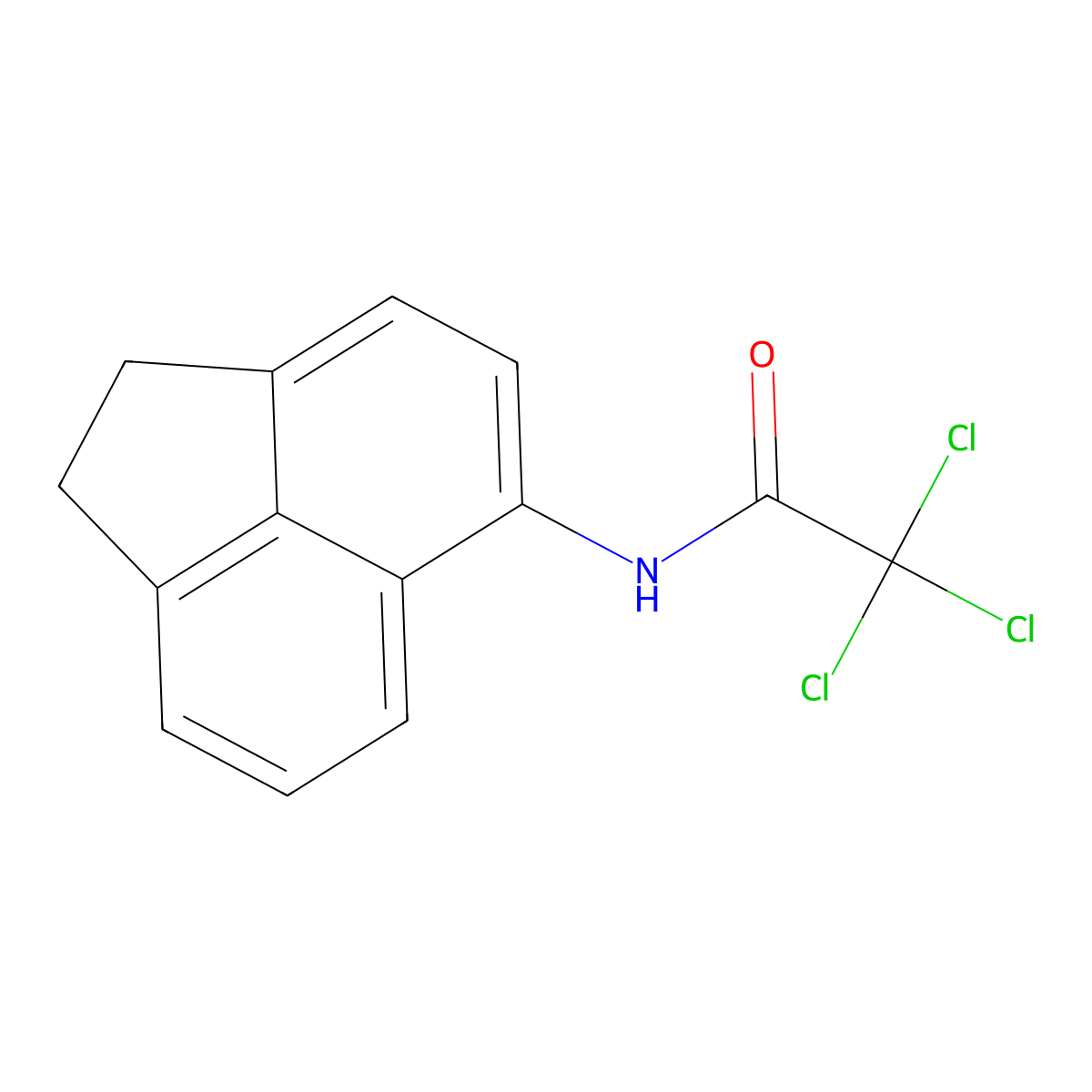 2,2,2-trichloro-N-(1,2-dihydroacenaphthylen-5-yl)acetamide molecular structure, CAS 532964-63-9