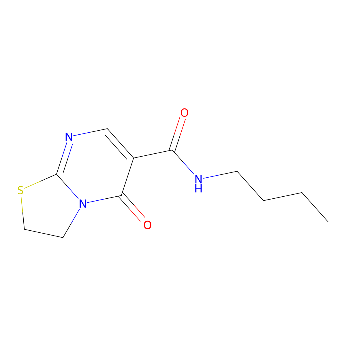 N-butyl-5-oxo-3,5-dihydro-2H-thiazolo[3,2-a]pyrimidine-6-carboxamide molecular structure, CAS 532965-17-6