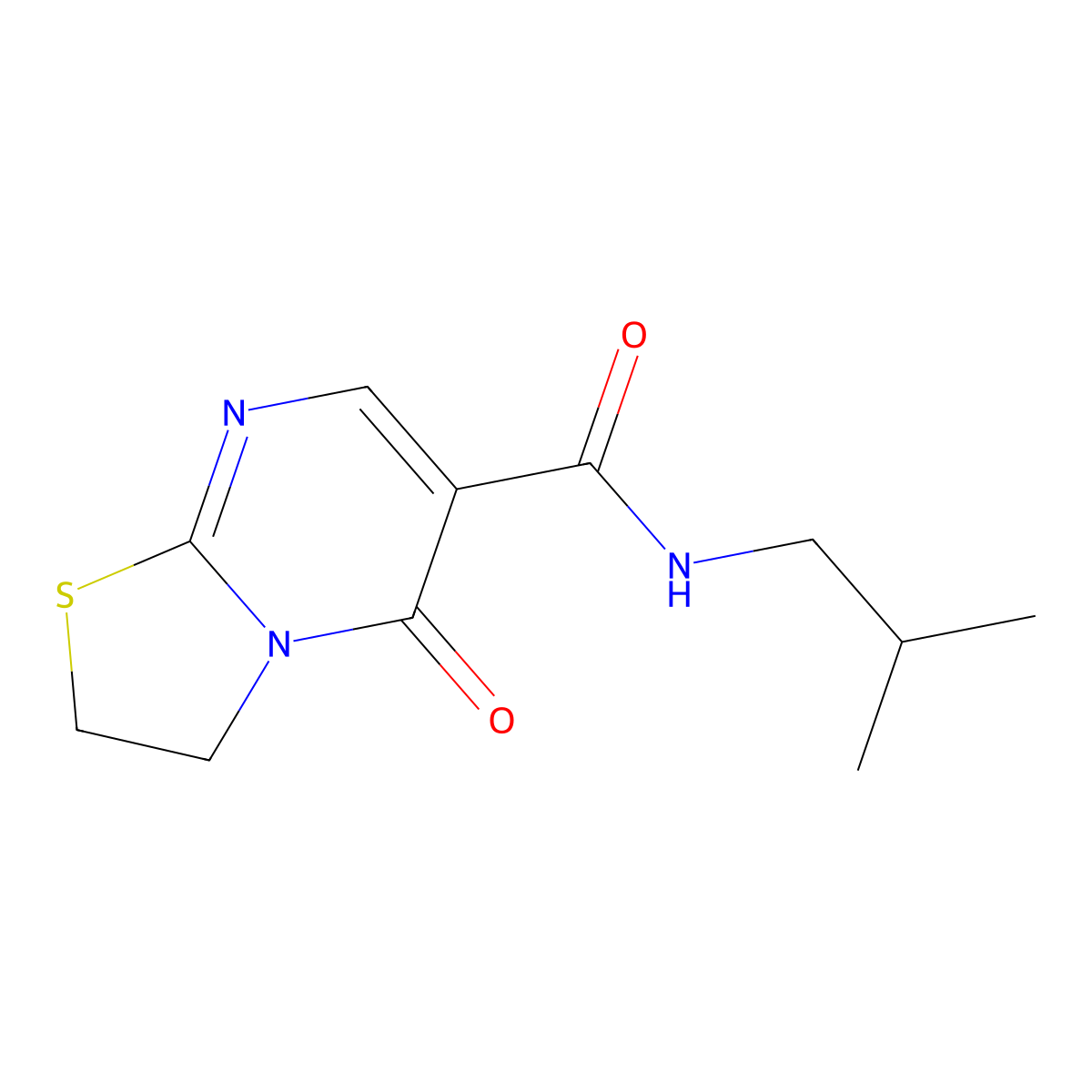 N-isobutyl-5-oxo-3,5-dihydro-2H-thiazolo[3,2-a]pyrimidine-6-carboxamide molecular structure, CAS 532965-22-3