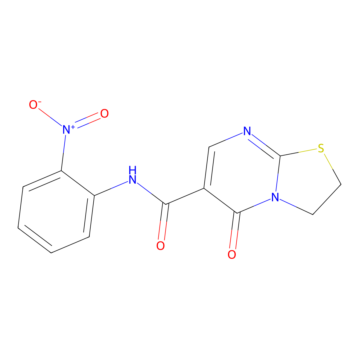 N-(2-nitrophenyl)-5-oxo-3,5-dihydro-2H-thiazolo[3,2-a]pyrimidine-6-carboxamide molecular structure, CAS 532965-44-9