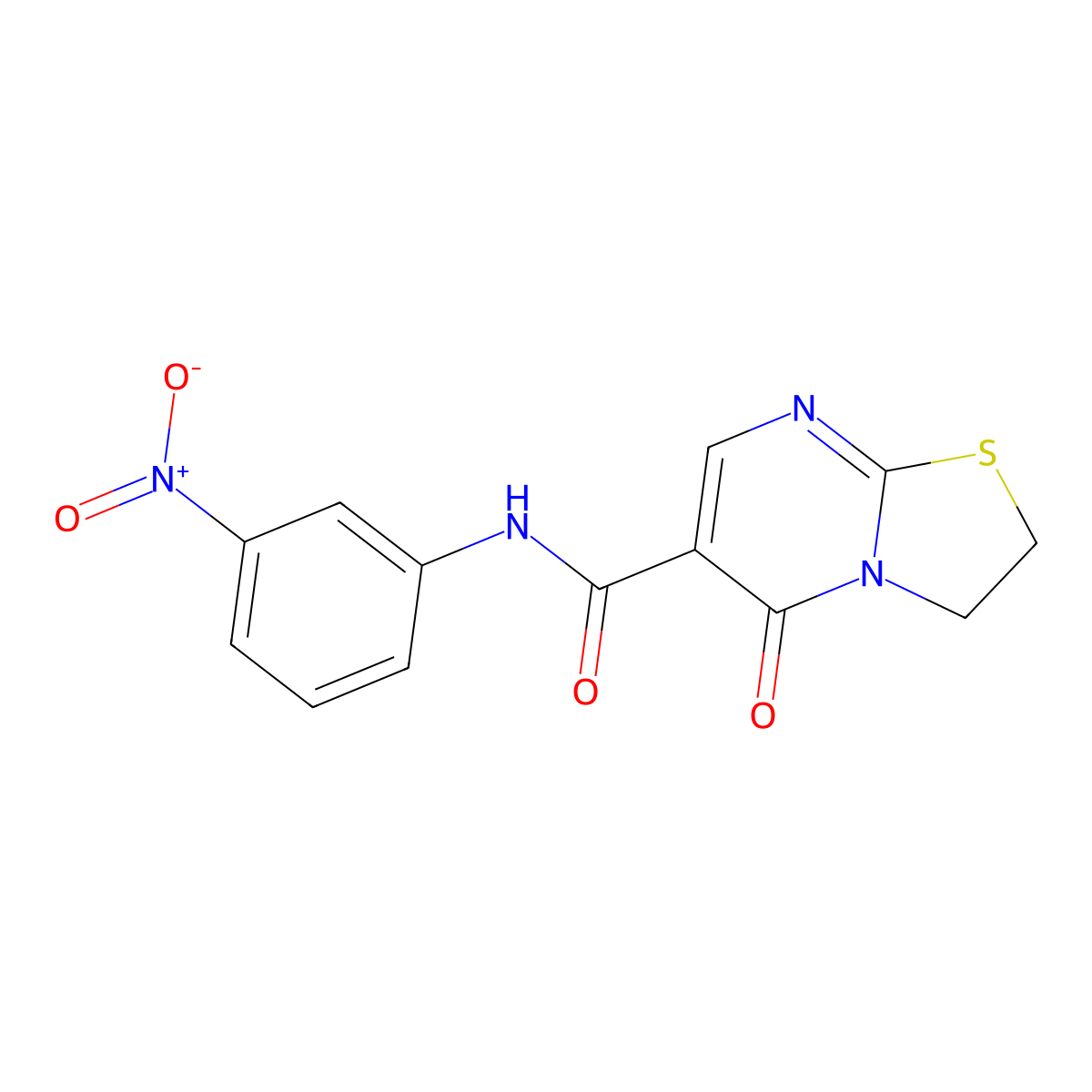 N-(3-nitrophenyl)-5-oxo-3,5-dihydro-2H-thiazolo[3,2-a]pyrimidine-6-carboxamide molecular structure, CAS 532965-45-0