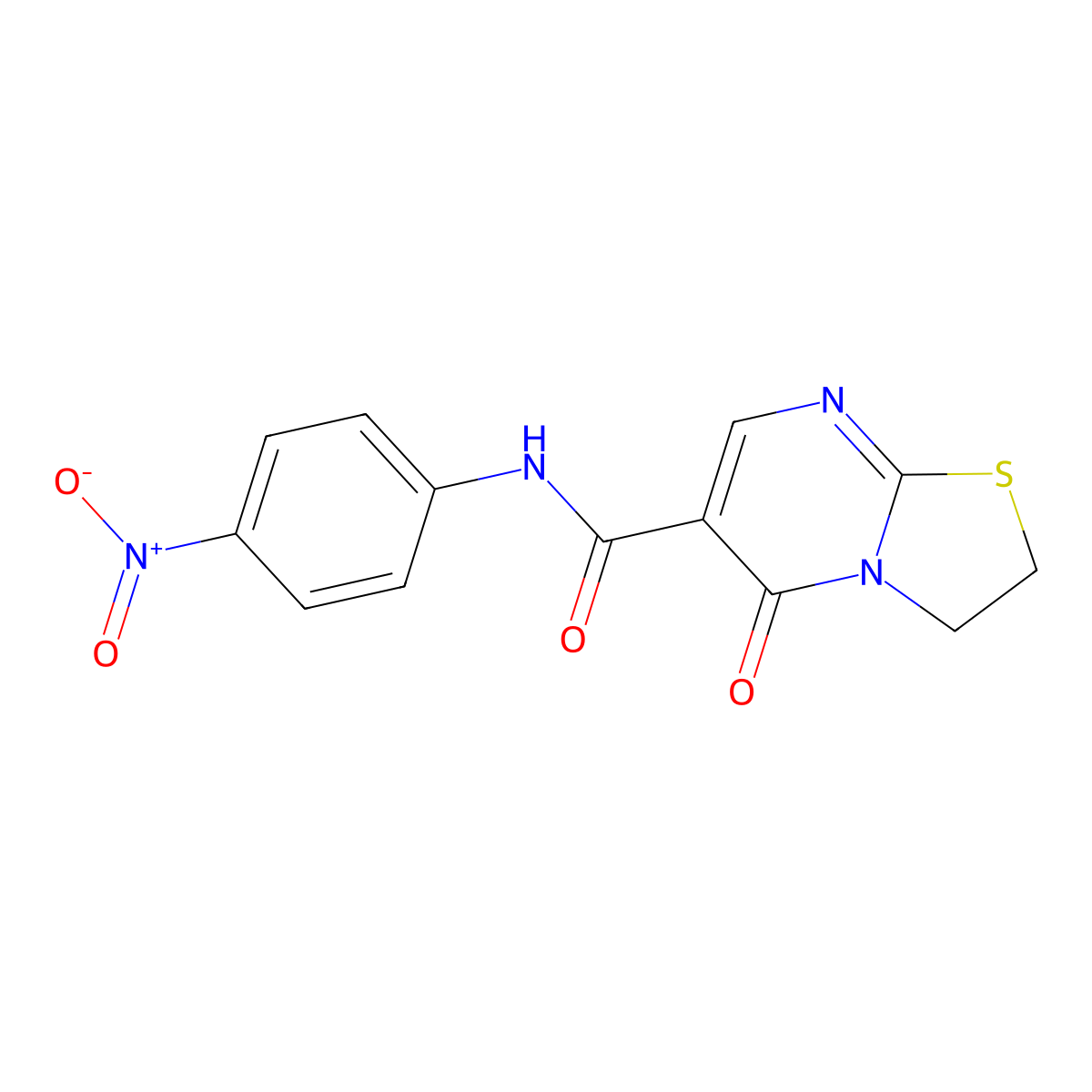 N-(4-nitrophenyl)-5-oxo-3,5-dihydro-2H-thiazolo[3,2-a]pyrimidine-6-carboxamide molecular structure, CAS 532965-46-1