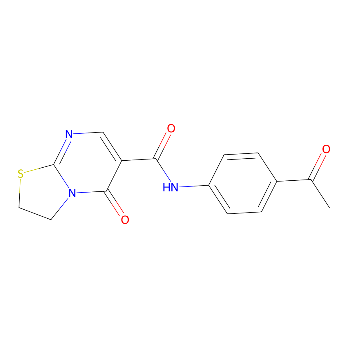 N-(4-acetylphenyl)-5-oxo-3,5-dihydro-2H-thiazolo[3,2-a]pyrimidine-6-carboxamide molecular structure, CAS 532965-48-3
