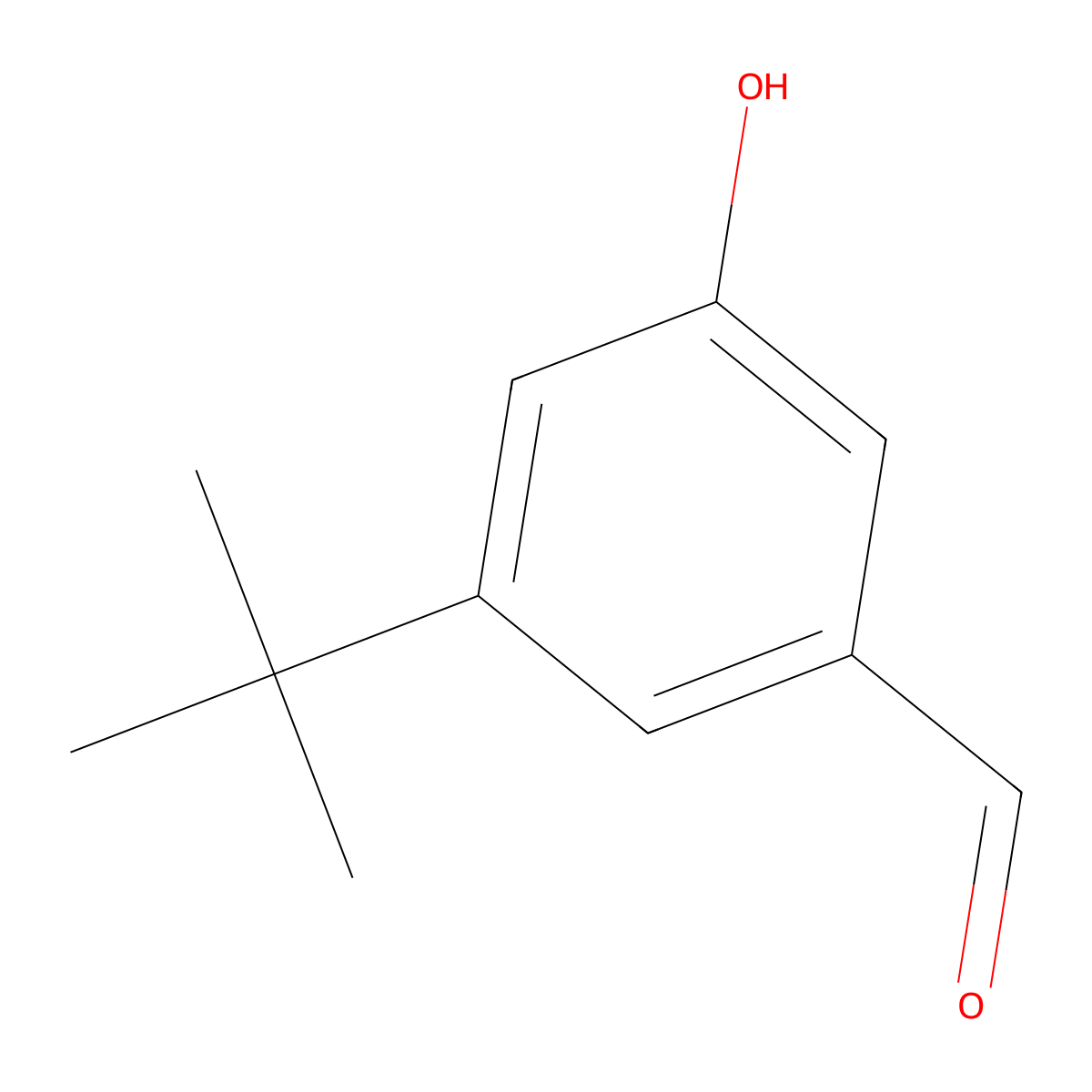 3-Tert-butyl-5-hydroxybenzaldehyde molecular structure, CAS 532966-72-6