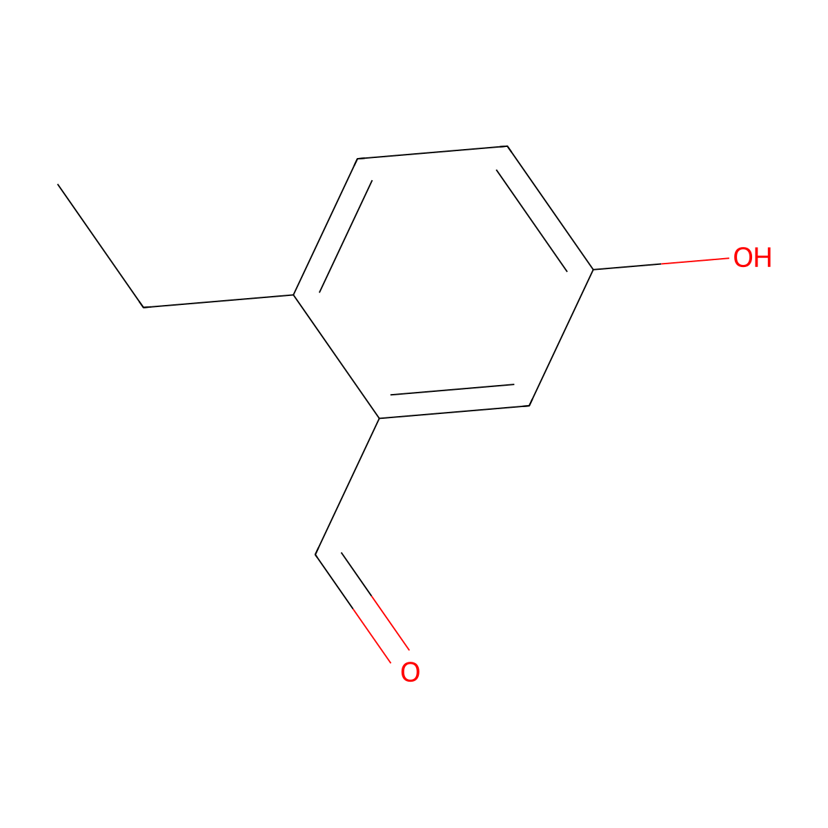 2-Ethyl-5-hydroxybenzaldehyde molecular structure, CAS 532966-77-1