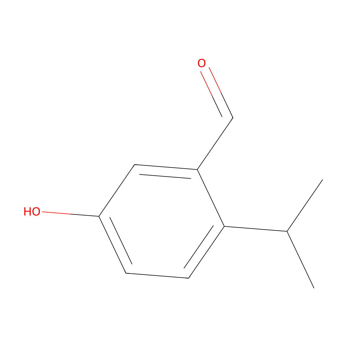 5-Hydroxy-2-isopropylbenzaldehyde molecular structure, CAS 532966-81-7