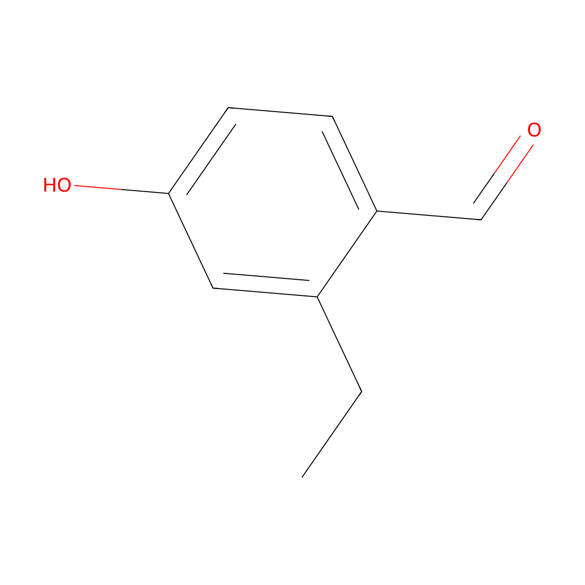 2-Ethyl-4-hydroxybenzaldehyde molecular structure, CAS 532967-00-3