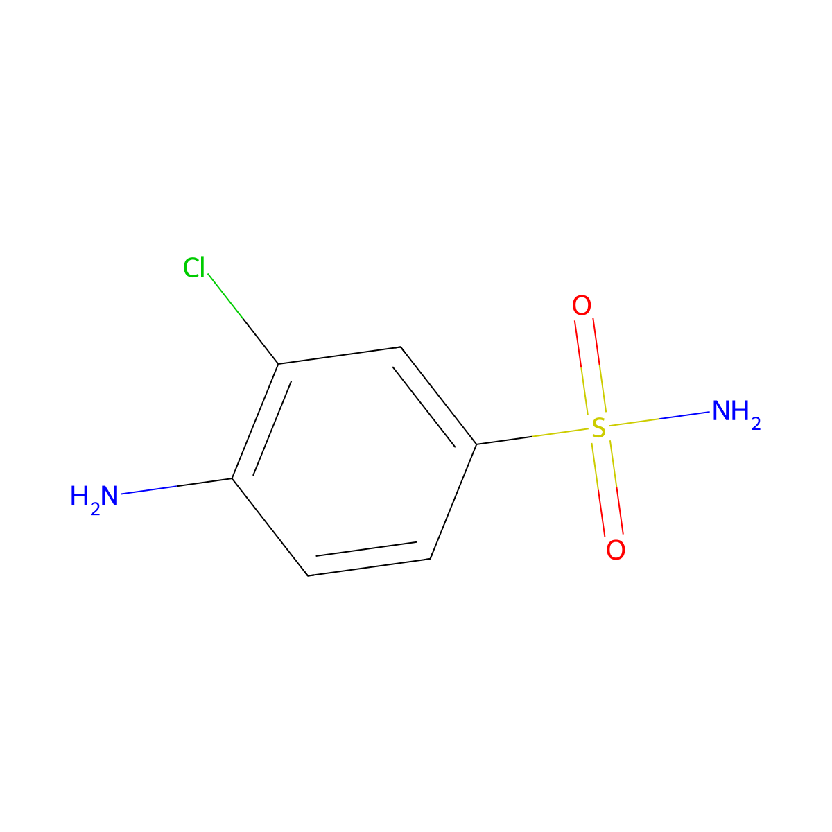 4-Amino-3-chlorobenzenesulfonamide molecular structure, CAS 53297-68-0